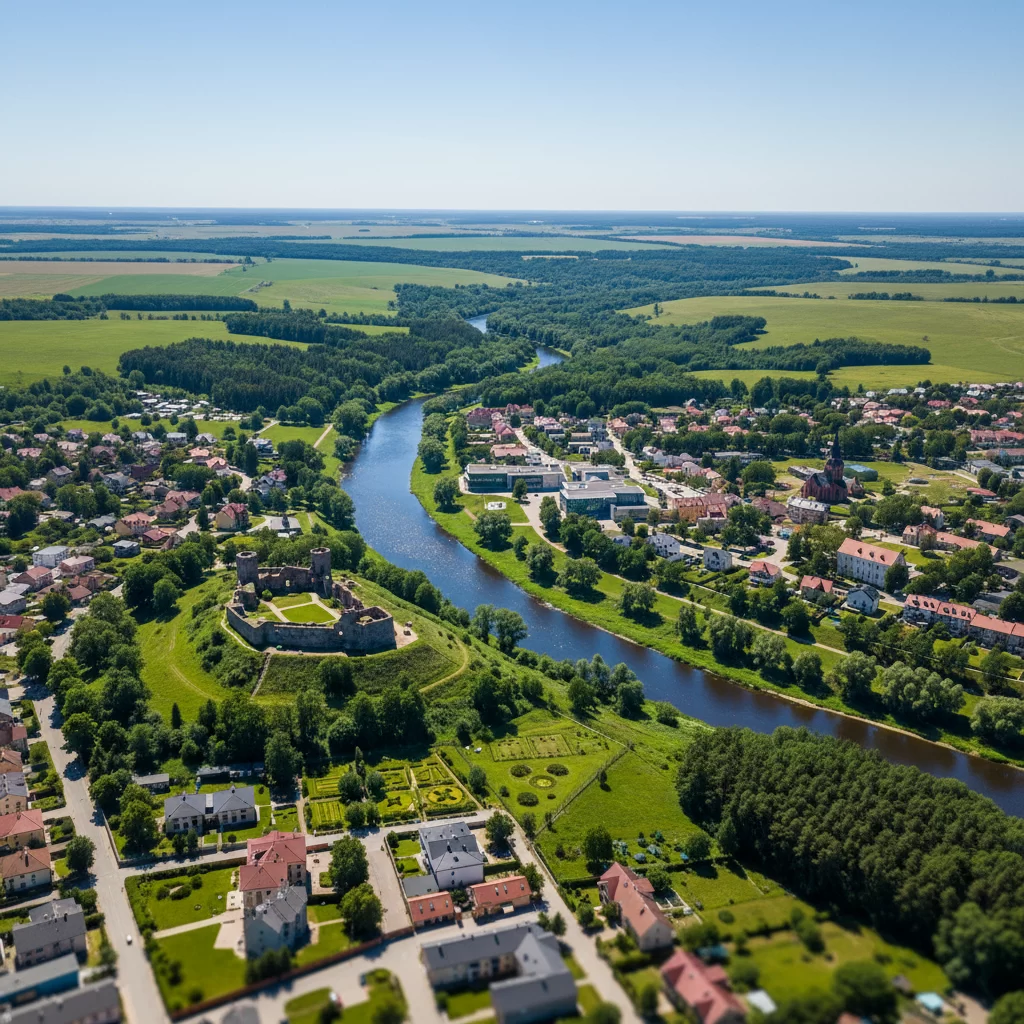 Gargždai iš paukščio skrydžio: įspūdinga panorama ir vaizdai iš oro Gargždai iš paukščio skrydžio: įspūdinga panorama ir vaizdai iš oro