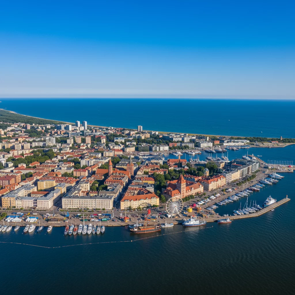 Jūrų šventė iš lėktuvo: Klaipėdos panorama iš paukščio skrydžio Jūrų šventė iš lėktuvo: Klaipėdos panorama iš paukščio skrydžio