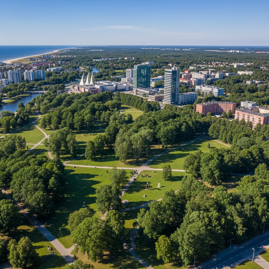 Klaipėda iš paukščio skrydžio: žalieji miesto parkai ir erdvės Klaipėda iš paukščio skrydžio: žalieji miesto parkai ir erdvės