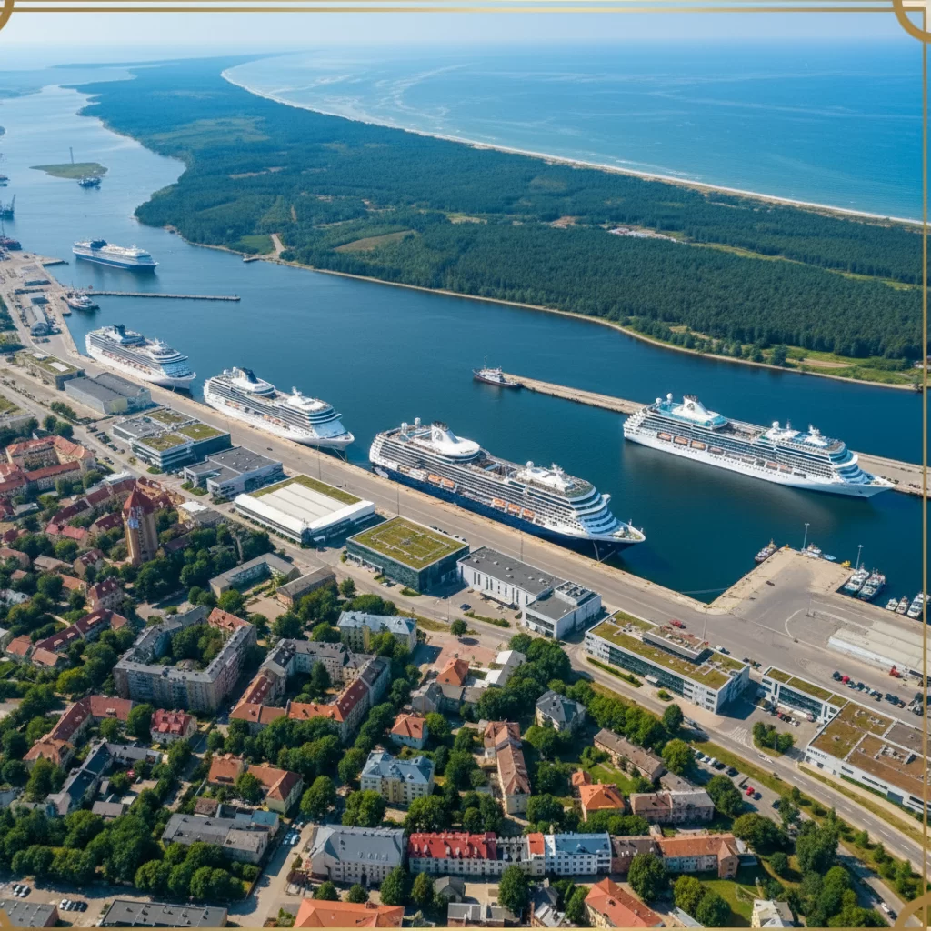 Klaipėdos kruizinių laivų terminalas iš paukščio skrydžio: drono vaizdai Klaipėdos kruizinių laivų terminalas iš paukščio skrydžio: drono vaizdai