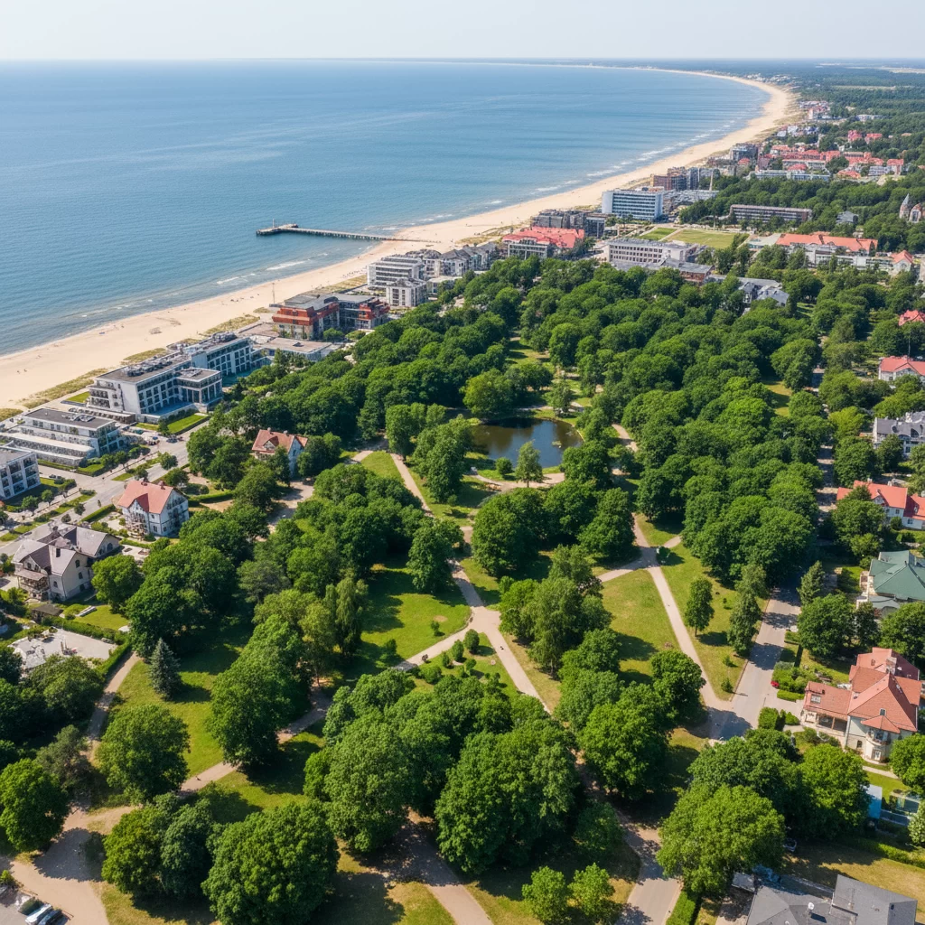 Palanga iš oro: Birutės parkas ir kurortas iš paukščio skrydžio Palanga iš oro: Birutės parkas ir kurortas iš paukščio skrydžio