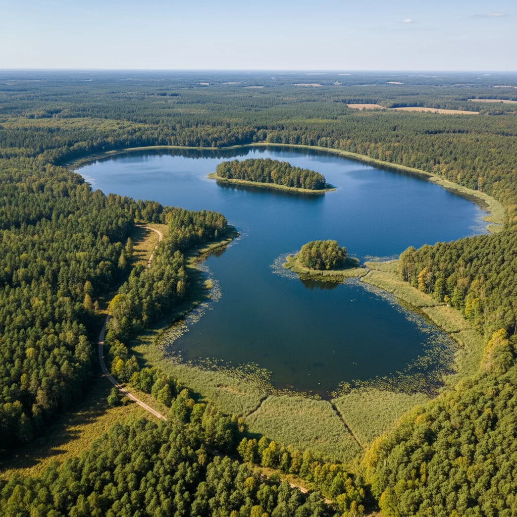 Žemaitijos nacionalinis parkas iš paukščio skrydžio: Platelių ežeras Žemaitijos nacionalinis parkas iš paukščio skrydžio: Platelių ežeras