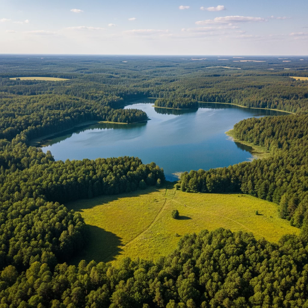 Žemaitijos nacionalinis parkas iš paukščio skrydžio: Platelių ežeras Žemaitijos nacionalinis parkas iš paukščio skrydžio: Platelių ežeras
