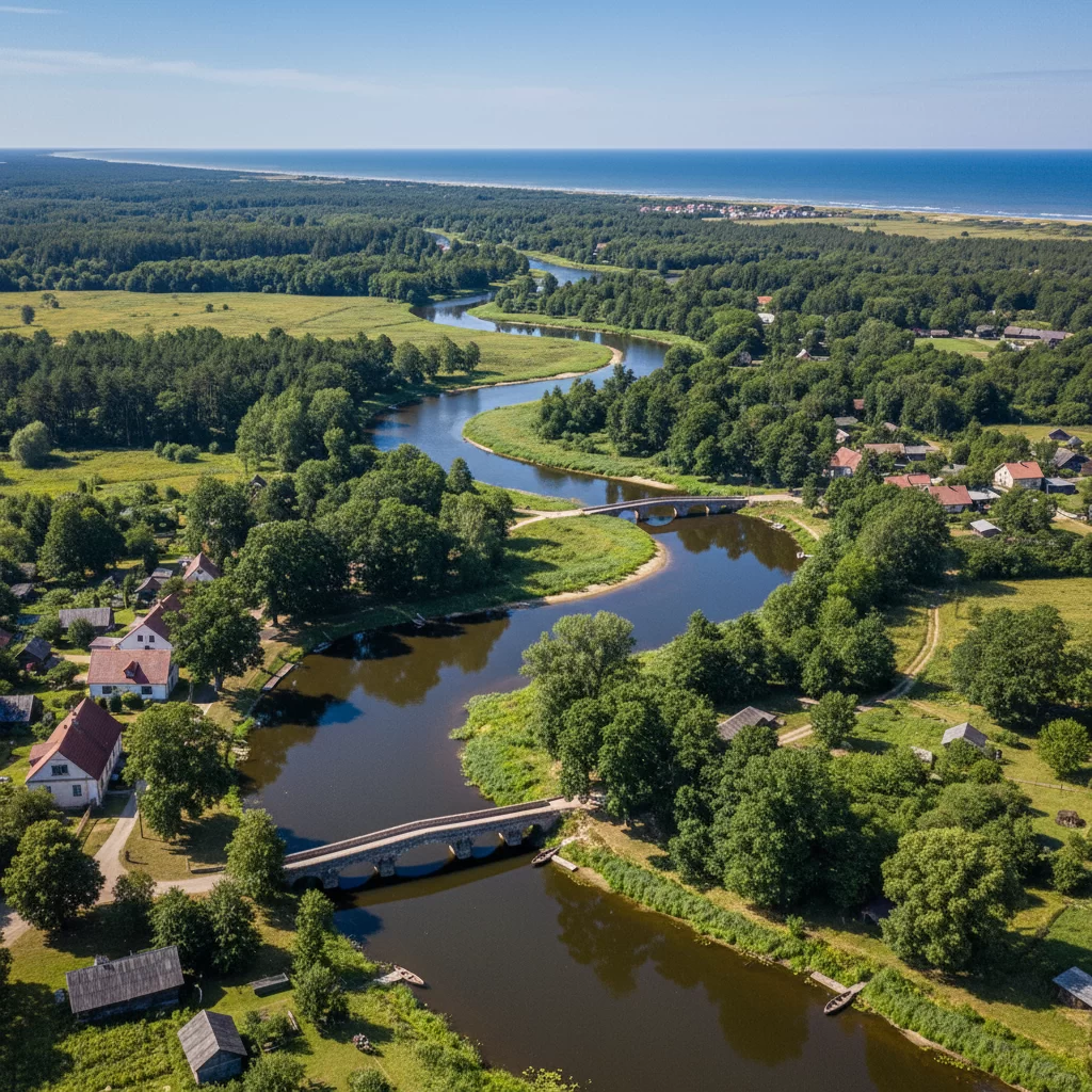 Minijos upė: Lietuvos Venecija iš paukščio skrydžio Minijos upė: Lietuvos Venecija iš paukščio skrydžio